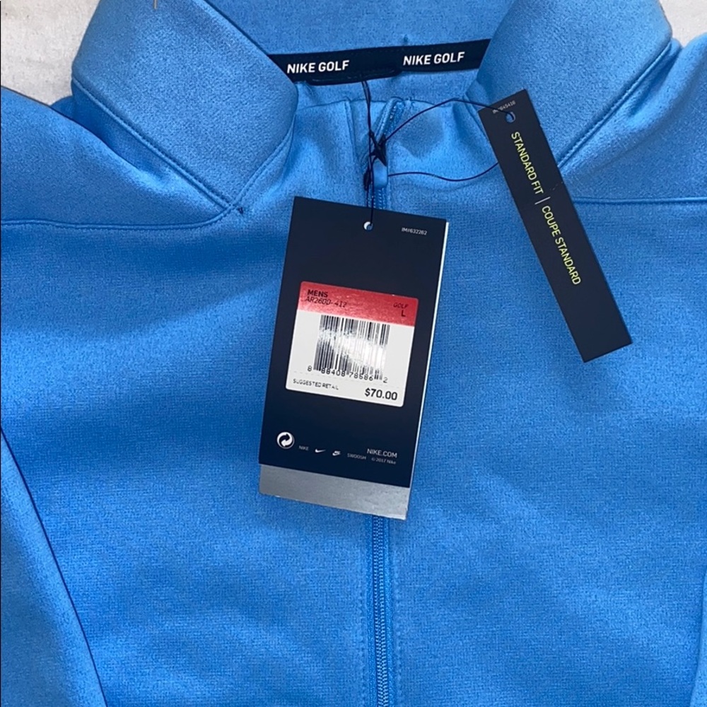 Baby blue Nike Quarter Zip-up jacket - Picture 2 of 4